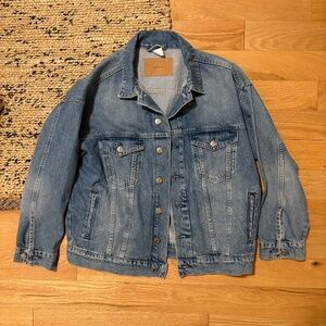 100% cotton oversized denim jacket